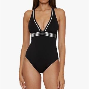 Trina Turk Monaco Black and White One-Piece Swimsuit